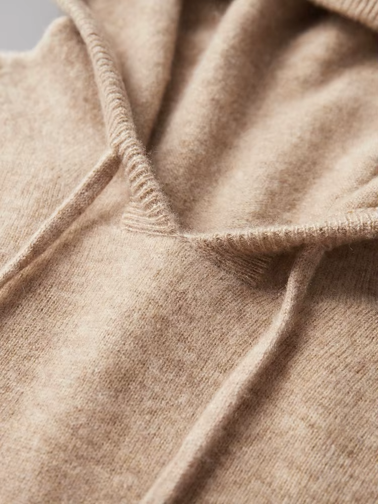 100 % Kaschmir-Kapuzenpullover