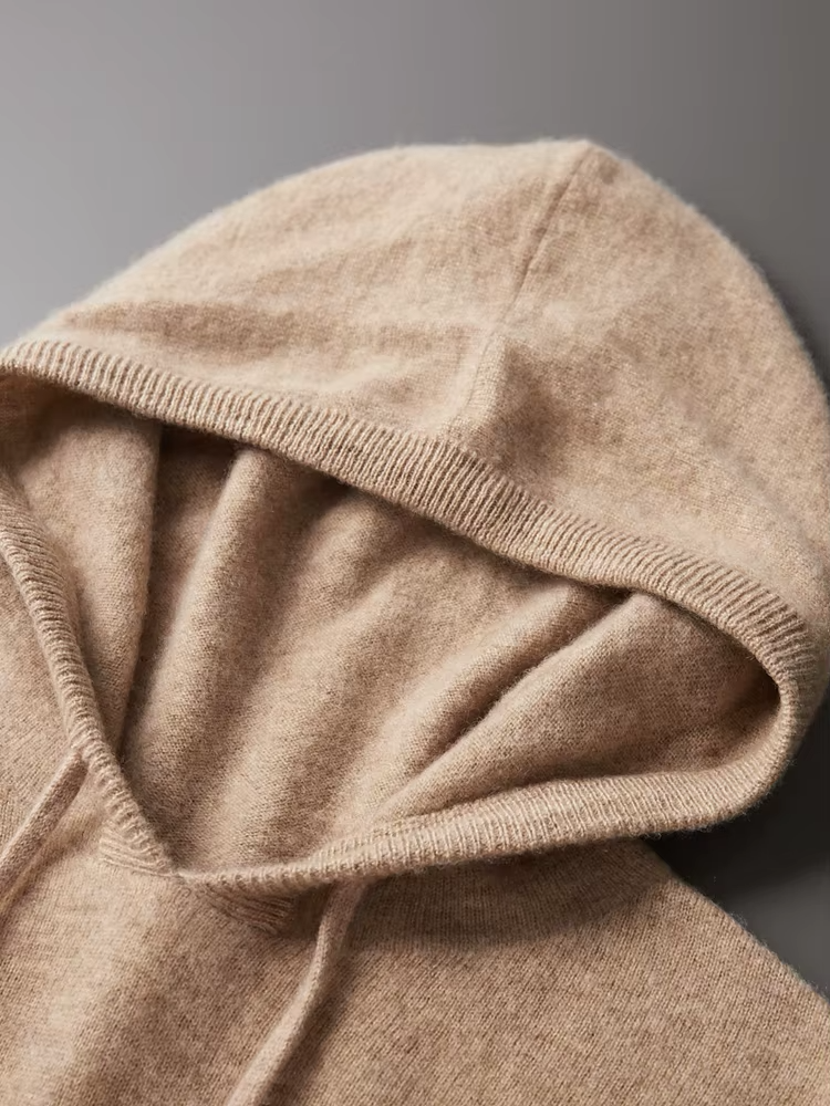 100 % Kaschmir-Kapuzenpullover